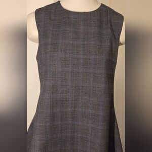 NWOT Yaly Couture Sleeveless Gray Plaid Dress